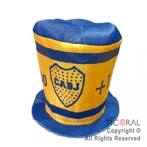 SOMBRERO GALERA FUTBOL ESCUDO BOCA JUNIORS x 5 UNIDADES